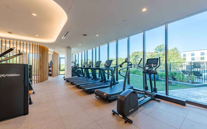 fitness center with fitness equipment