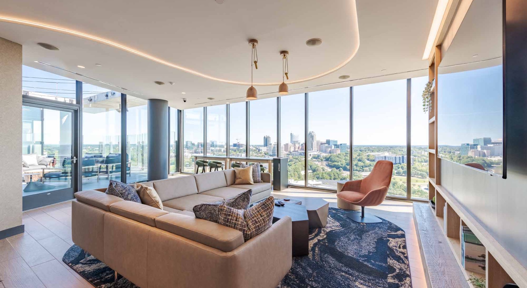 20th Floor Canopy Club  with Downtown Views in Raleigh, NC