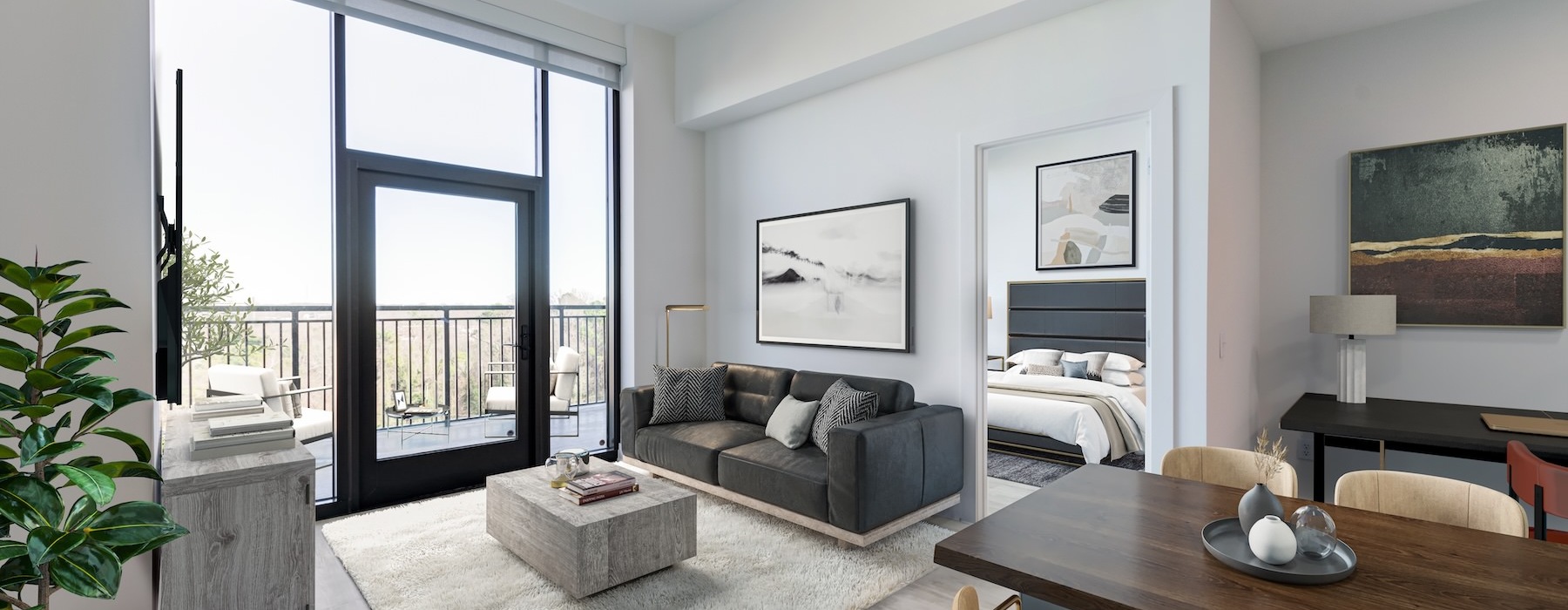 living room with a couch and coffee table